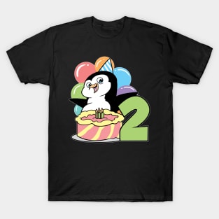 Second 2nd Birthday Penguin Children's Birthday T-Shirt